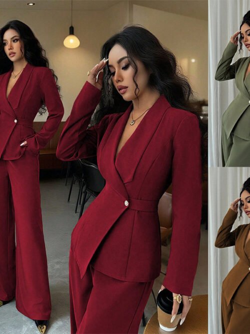 VSTEILER Elegant-Fit Blazer Set