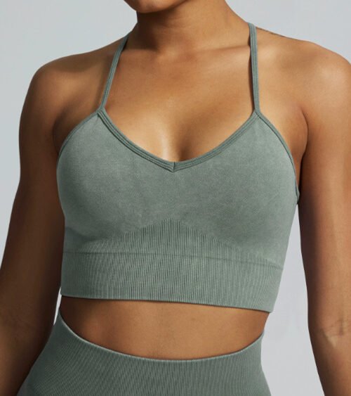 Seamless Fitness Set – High Waist Leggings & Push-Up Sports Bra