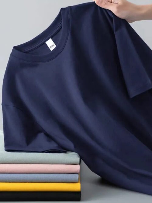 Men's Oversized Loose Fit T-Shirt – Soft Lightweight Short Sleeve Plain Tee, Versatile Casual Summer Top for Young Men, Multiple Colors & Sizes Available