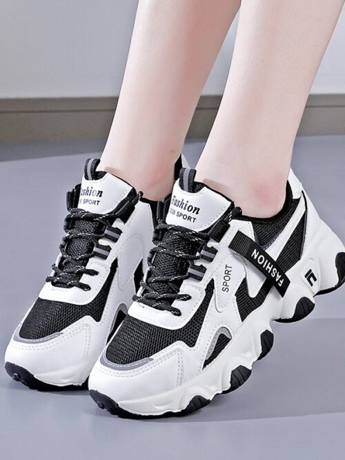 Women's Chunky Dad Sneakers – Mesh All-Match Platform Sole Casual Trainers for Everyday Streetwear & Outdoor Comfort