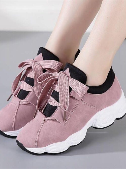 Women’s Casual Platform Sneakers – Lightweight Soft Sole Everyday Shoes | Korean Style Comfortable Walking Sneakers