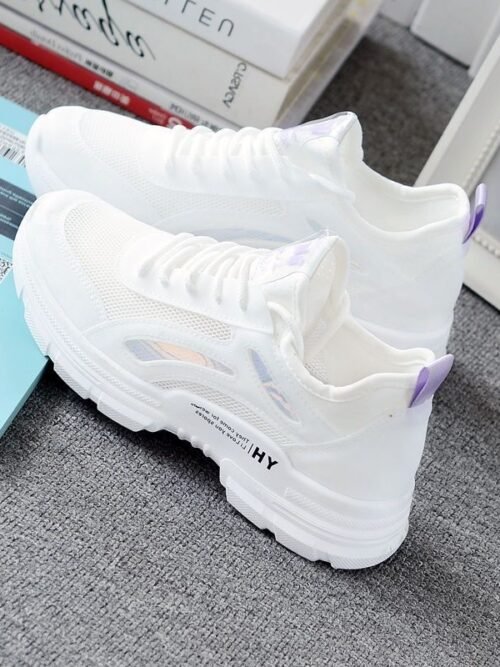 Women's Breathable Mesh Sneakers – Lightweight Hollow-Out Casual Flat Running Shoes for Everyday Comfort & Streetwear