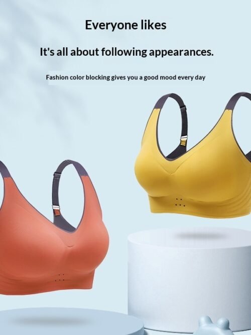 Anti-Sagging Seamless Wireless Bra for Women – Comfortable Full Coverage, No-Wire Lift Support, Everyday Wear